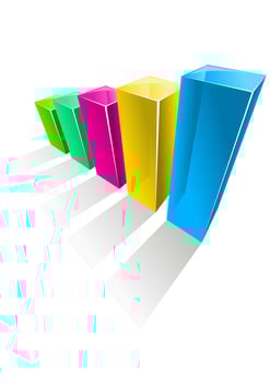 Color business graph vector