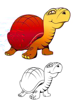 Cartoon funny turtle vector