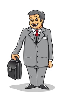 Man with briefcase vector