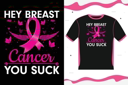 Breast Cancer Awareness T-shirt design Lettering vector