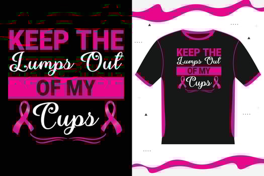 Breast Cancer Awareness T-shirt design Lettering vector