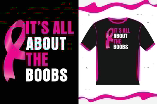 Breast Cancer Awareness T-shirt design Lettering vector