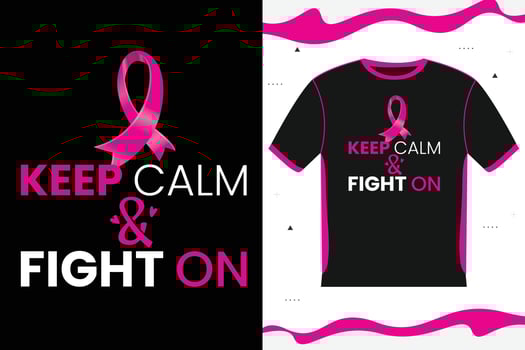 Breast Cancer Awareness T-shirt design Lettering vector