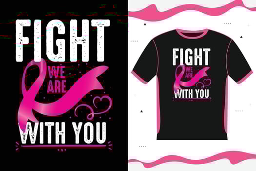 Breast Cancer Awareness T-shirt design Lettering vector