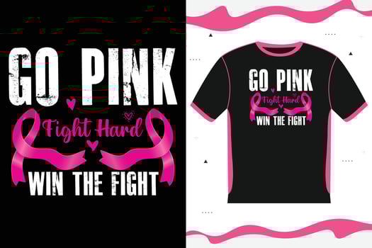 Breast Cancer Awareness T-shirt design Lettering vector