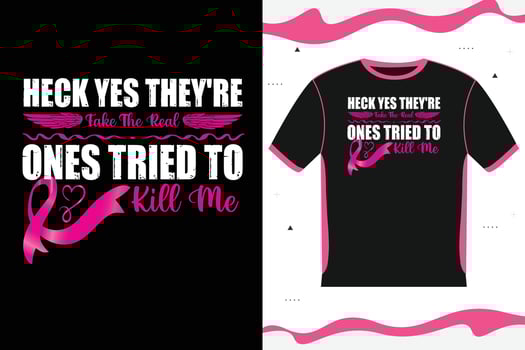 Breast Cancer Awareness T-shirt design Lettering vector