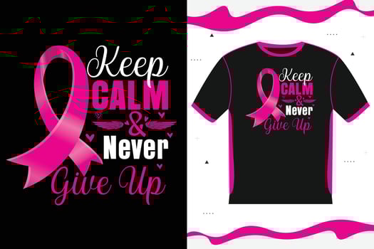Breast Cancer Awareness T-shirt design Lettering vector