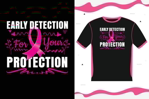 Breast cancer Awareness T-shirt design vector