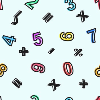 math seamless pattern vector