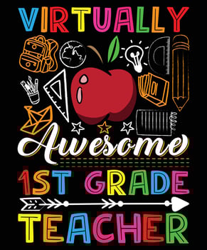 Back to school kids first day graphic vector silhouette tshirt design