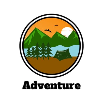 badge logo adventure vector