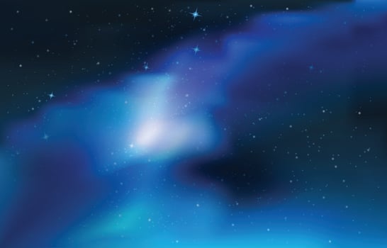 Beautiful Night with Milkyway vector