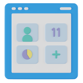 Dashboard 3D Illustration png