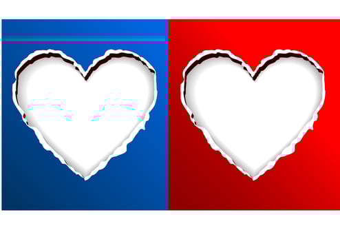 Heart Shape On Torn Paper vector