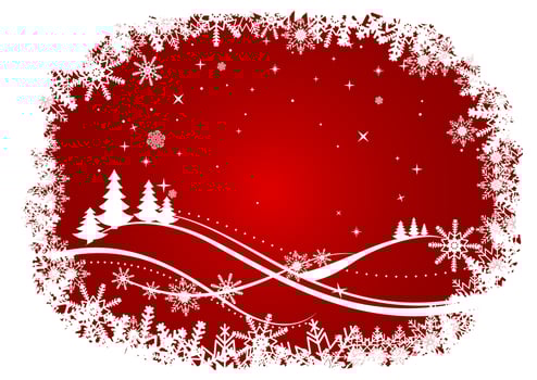 Winter christmas background vector