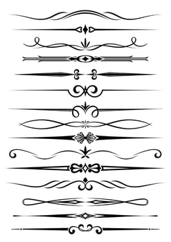 Vintage dividers and borders vector