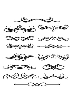 Vintage elements and borders vector