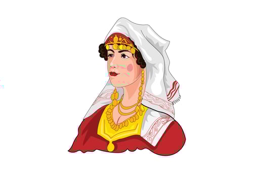 Beautiful Albanian girl vector illustration