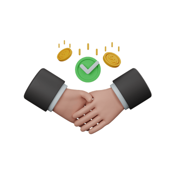 3d rendering business deal isolated useful for business, company, economy, corporate and finance png