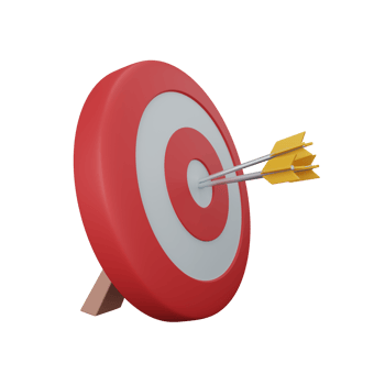 3d rendering target isolated useful for business, company, economy, corporate and finance design png