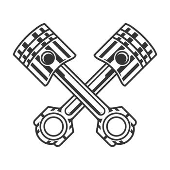 illustration of engine piston on white background vector