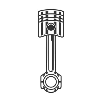 illustration of engine piston on white background vector