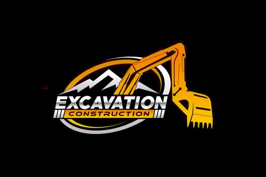 Excavator heavy equipment construction vector. vector