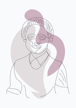 line art in elegant style for prints, tattoos, posters, textile, cards vector