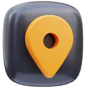 3d rendering of location pin game icon illustration png