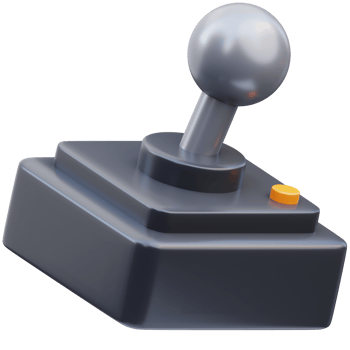 3d rendering of game icon illustration, joystick png