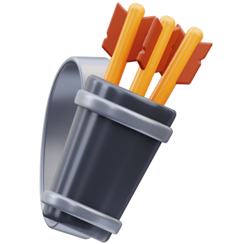 3d archery game icon illustration rendering png