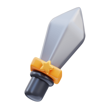 3d rendering of swordplay icon illustration png