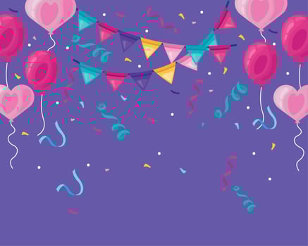 celebrating party decoration vector