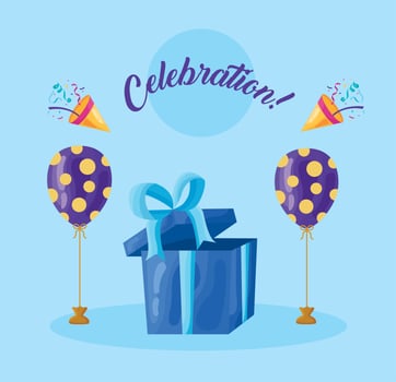 celebration party card vector