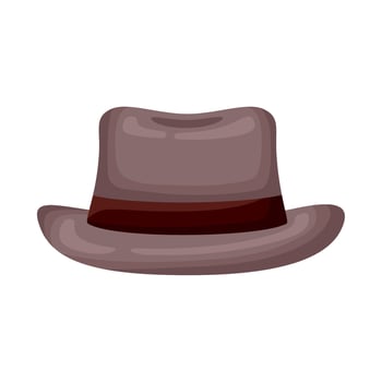 brown elegant hat vector