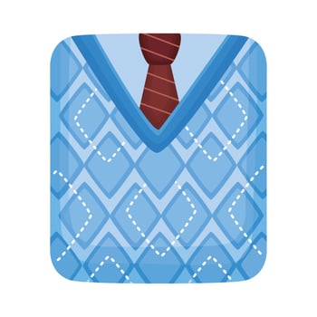 elegant coat and tie vector