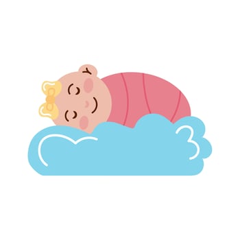 little girl baby sleeping vector