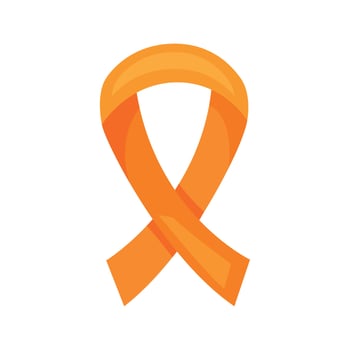 orange ribbon campaign vector