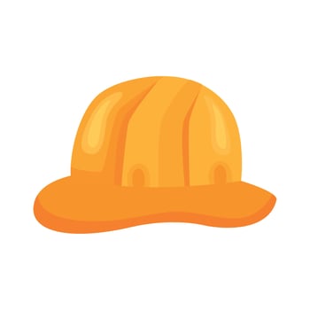 yellow construction helmet vector