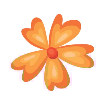 orange flower garden vector