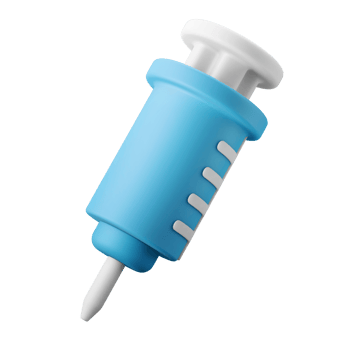 syringe medicine drug treatment 3d icon illustration png