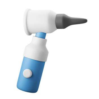 medical ear deaf checker otoscope tool 3d icon illustration png