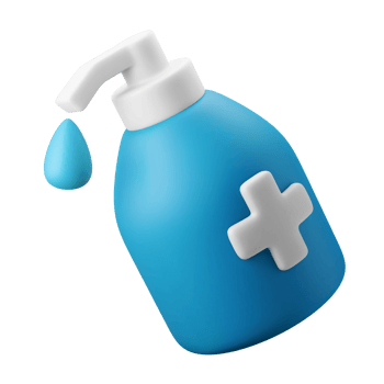 liquid hand soap sanitizer pump bottle 3d icon illustration png