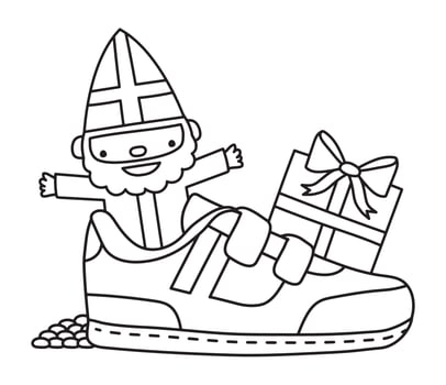 Sinterklaas gift shoe vector illustration