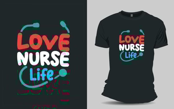 Nurse T-shirt design vector