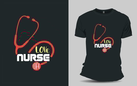 Nurse T-shirt design vector