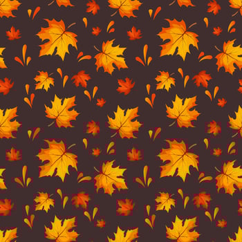 Pattern with colorful autumn leaves. Ideal for packaging, notebooks, school supplies, children's clothing vector