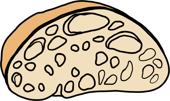 doodle freehand sketch drawing of bread. png