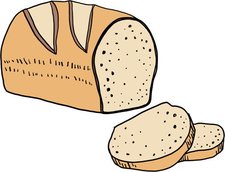 doodle freehand sketch drawing of bread. png