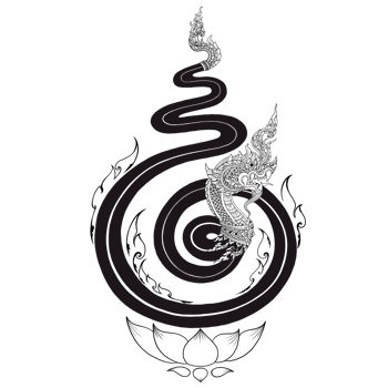 Naga Hand drawn of Thai art in Religious Buddhism with Doodles png